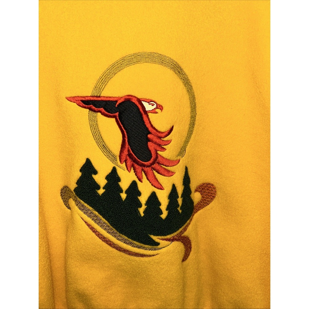 Northern Sun Vintage Embroidered Yellow Jacket Size‎ L